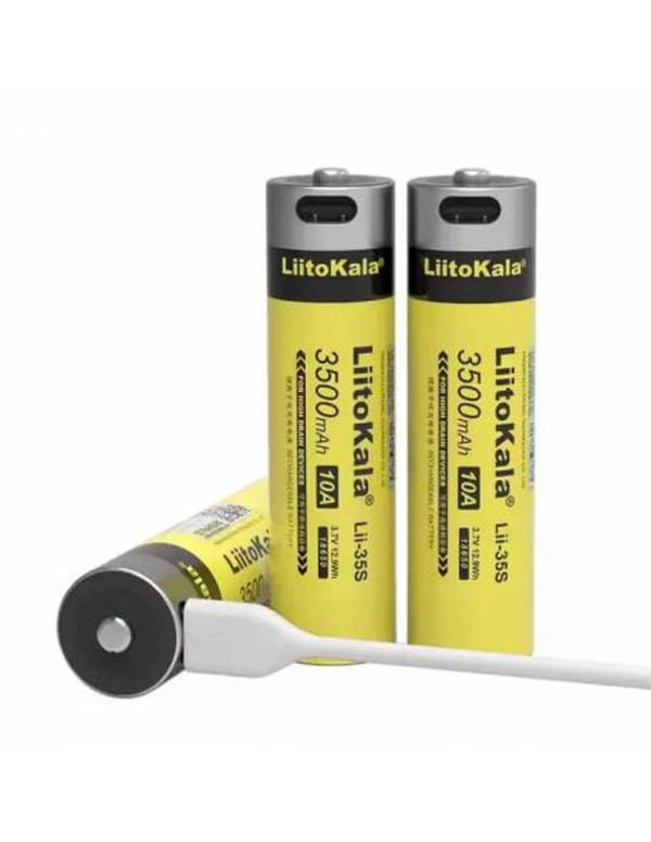 Акумулятор літій-іонний LiitoKala Lii-35S type c 18.5*72mm на 3500мАг