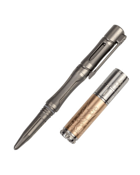 Набір ліхтар ручний Fenix F15 + Fenix T5Ti тактична ручка сіра