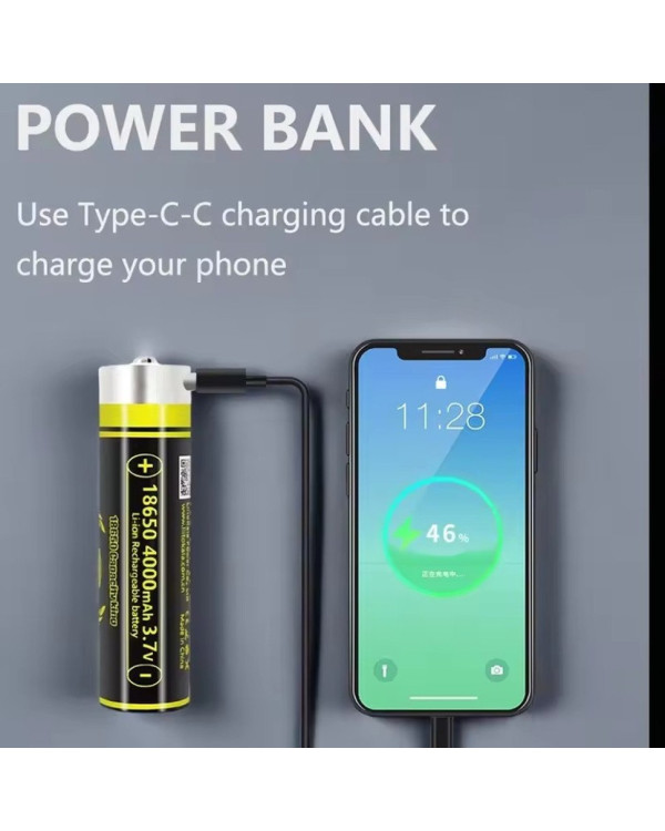 Акумулятор LiitoKala USB-King4000 18650 на 4000 mAh з USB