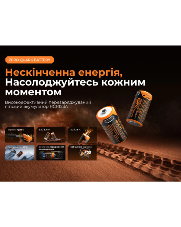 Акумулятор 900mAh Flextail Zero Battery usb type C зарядка