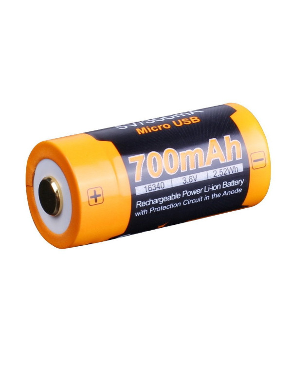 Акумулятор 16340 Fenix 700 UP mAh Li-ion micro usb зарядка