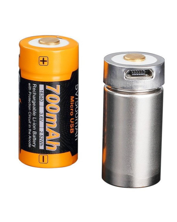 Акумулятор 16340 Fenix 700 UP mAh Li-ion micro usb зарядка