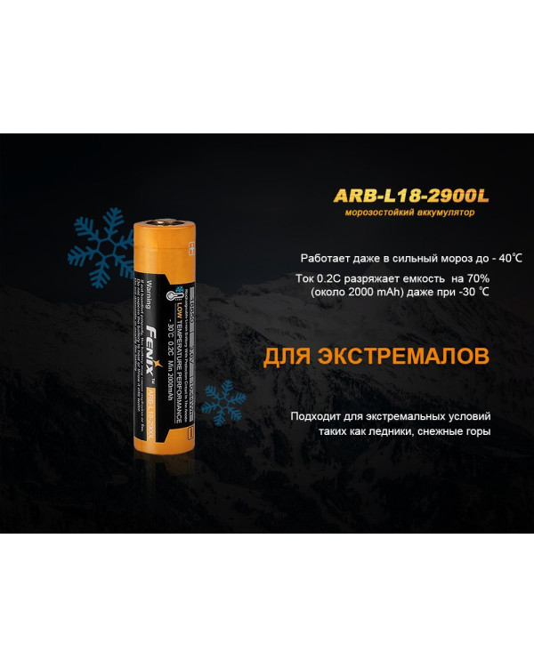 Акумулятор 18650 Fenix (2900 mAh)