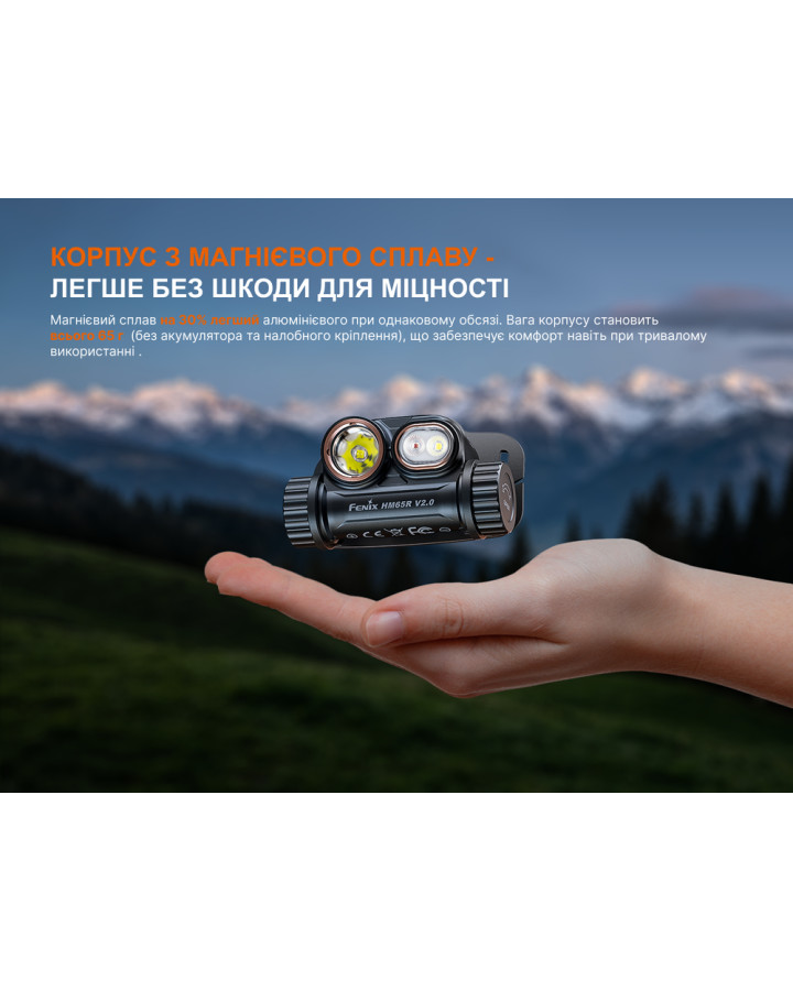 Ліхтар налобний Fenix HM65R V2.0