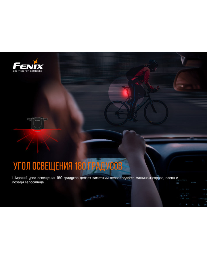 Велофара задня Fenix BC05R V2.0