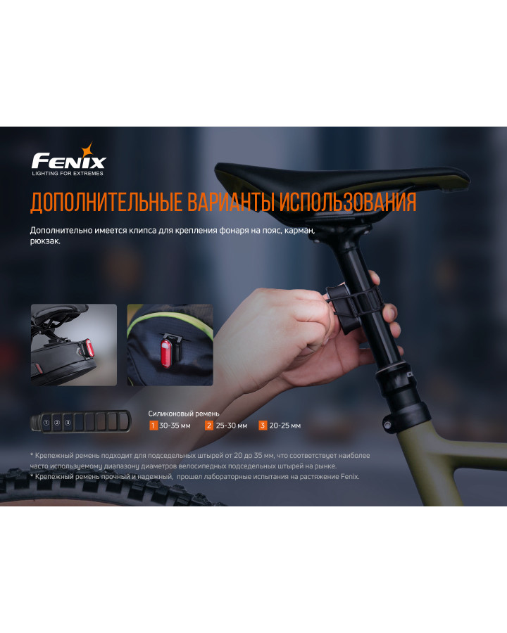 Велофара задня Fenix BC05R V2.0