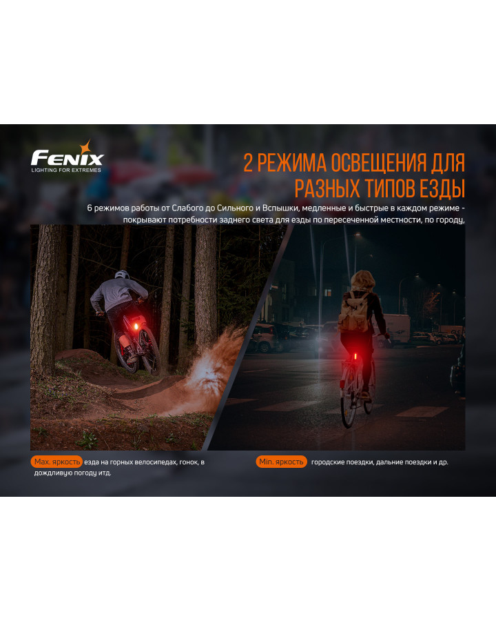 Велофара задня Fenix BC05R V2.0
