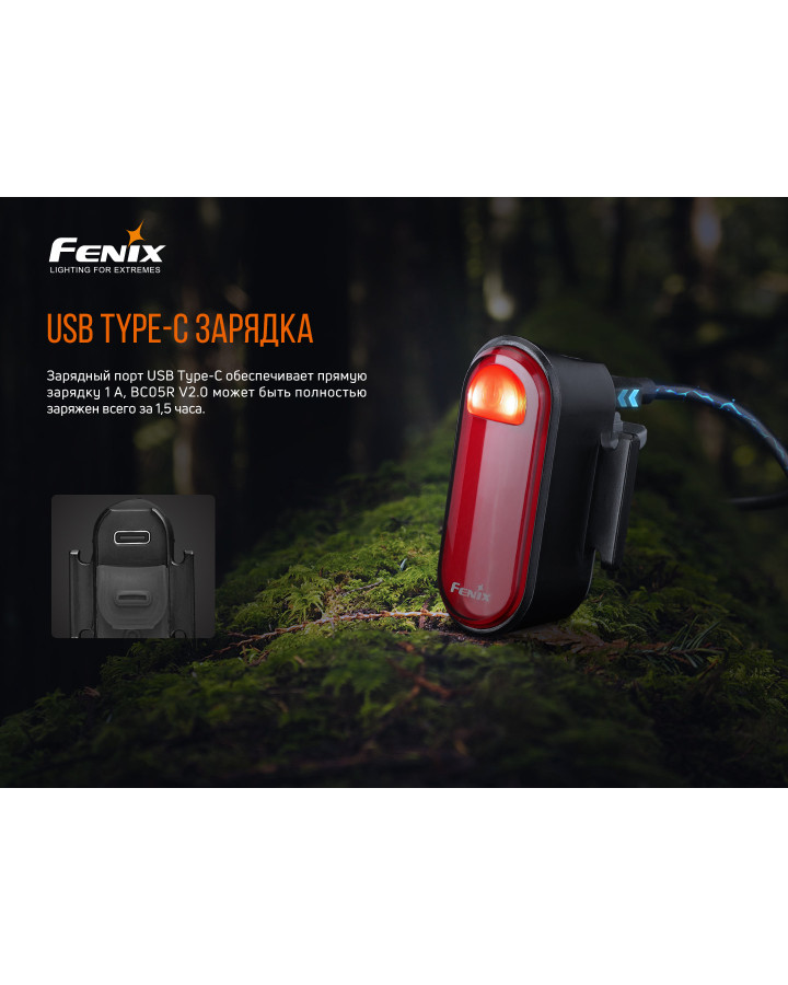 Велофара задня Fenix BC05R V2.0