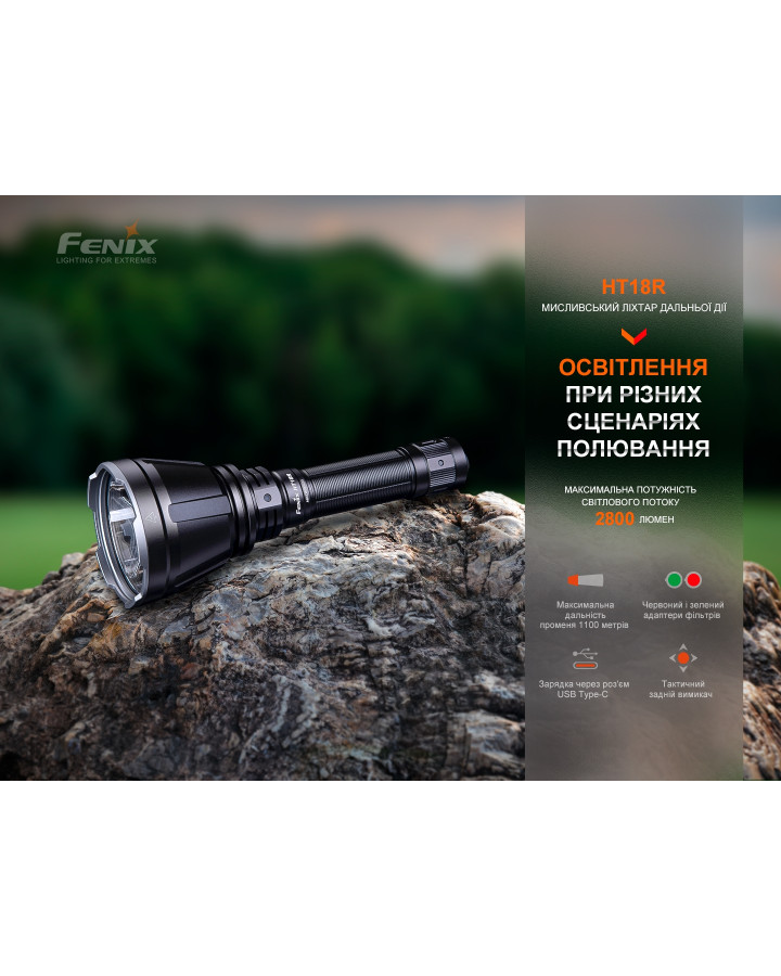 Далекобійний ліхтар Fenix HT18R
