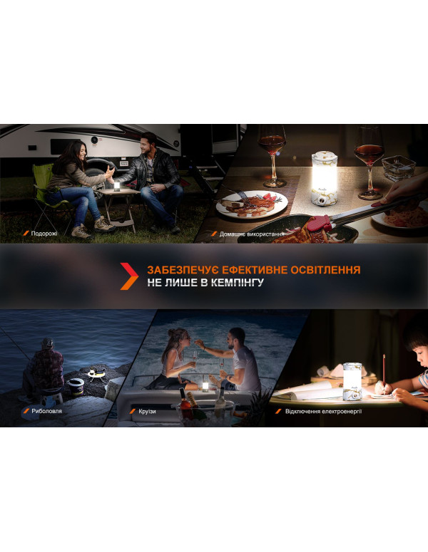 Ліхтар кемпінговий Fenix CL26R Pro, мармуровий білий