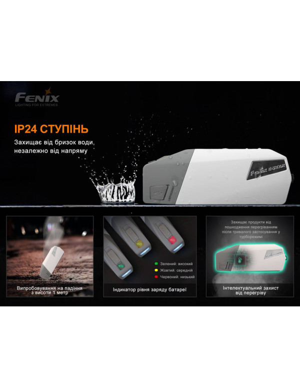 Ліхтар ручний з автономним живленням Fenix E-STAR