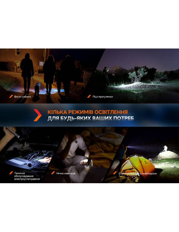 Ліхтар ручний Fenix E-CP чорний