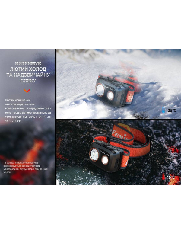 Ліхтар налобний Fenix HL32R-T червоний