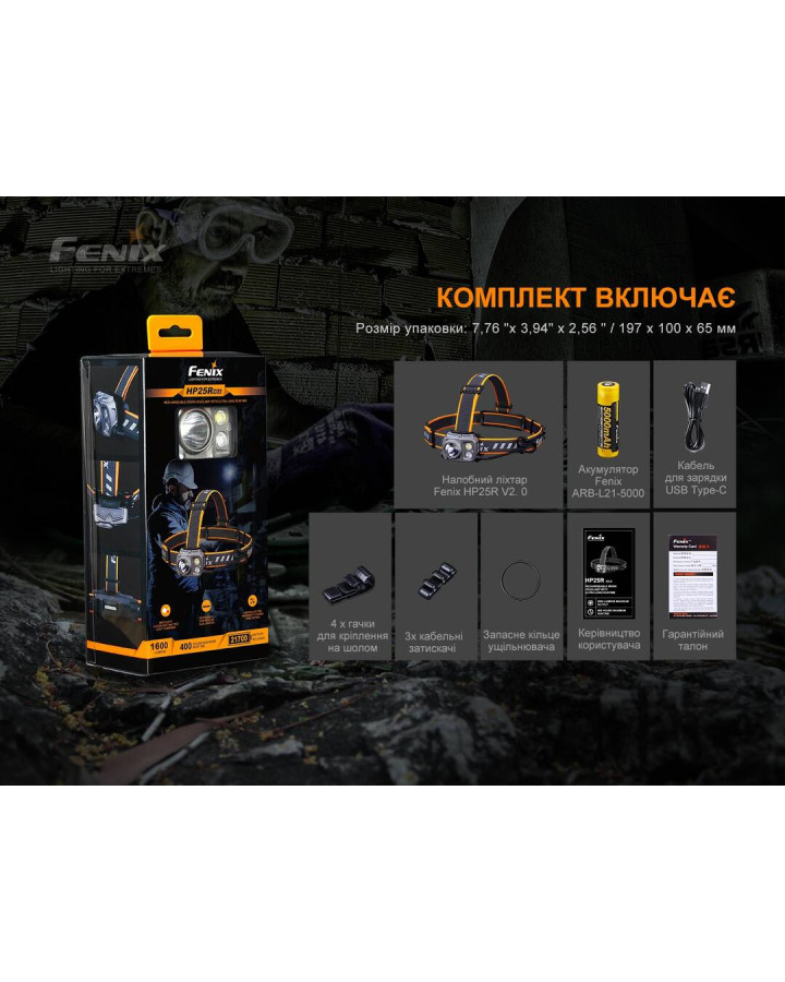 Ліхтар налобний Fenix HP25R V2.0