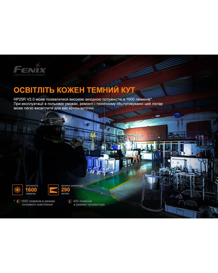 Ліхтар налобний Fenix HP25R V2.0