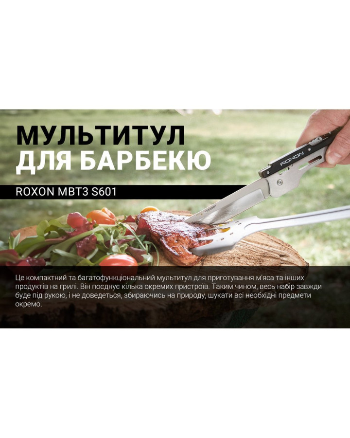 Мультитул для барбекю Roxon S601, зелений