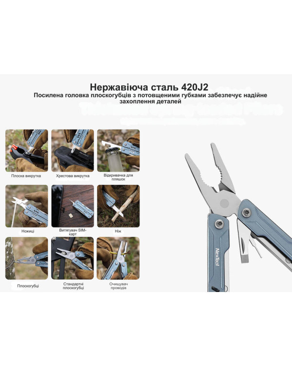 Мультитул NexTool Mini Sailor Pliers S11 чорний