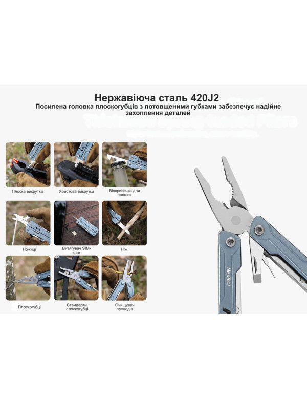 Мультитул NexTool Mini Sailor Pliers S11 чорний