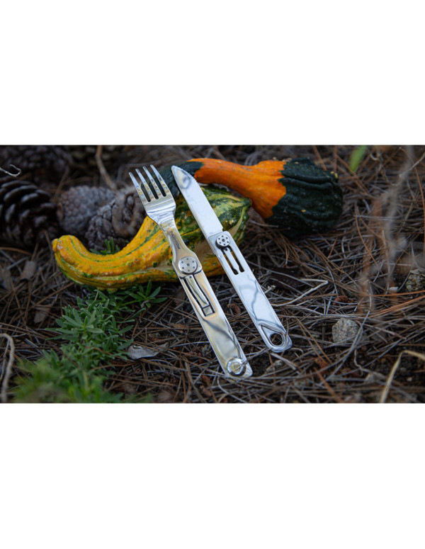 Набір столових приладів Roxon C3 2в1 (ніж, виделка), нержавіюча сталь, магнітне з'єднання