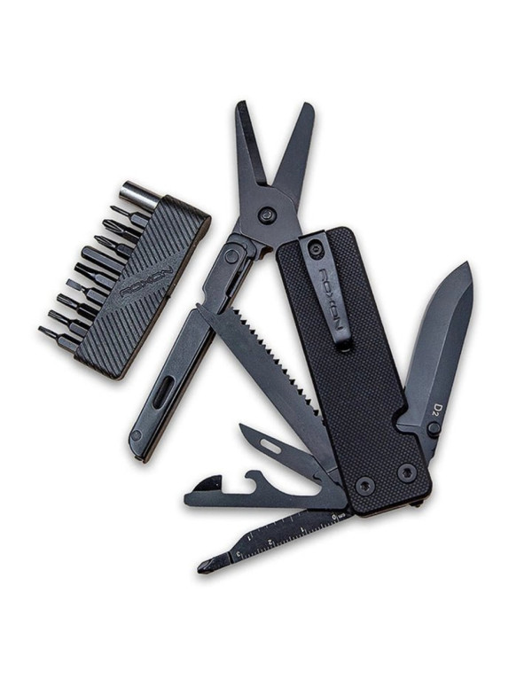 Міні мультитул Roxon KS2E Noir, чорне лезо, чорний
