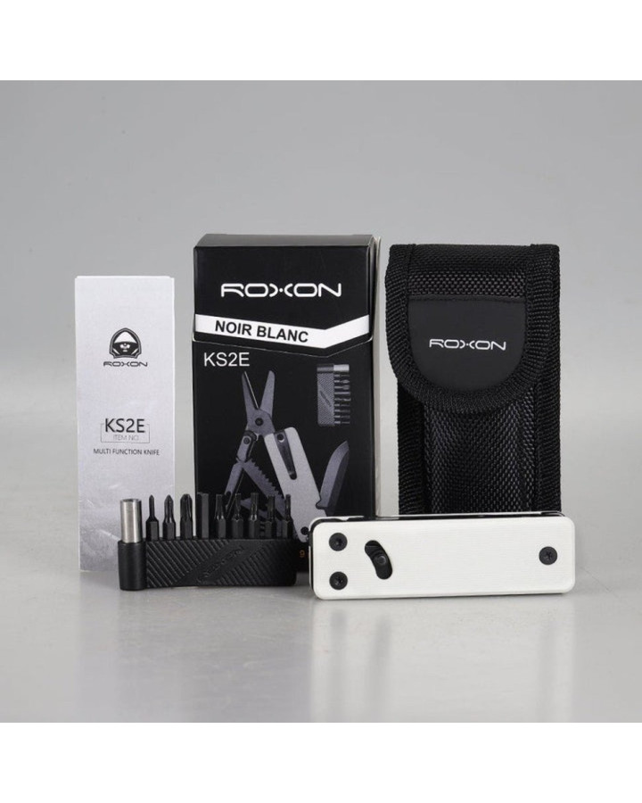 Міні мультитул Roxon KS2E Noir, чорне лезо, білий