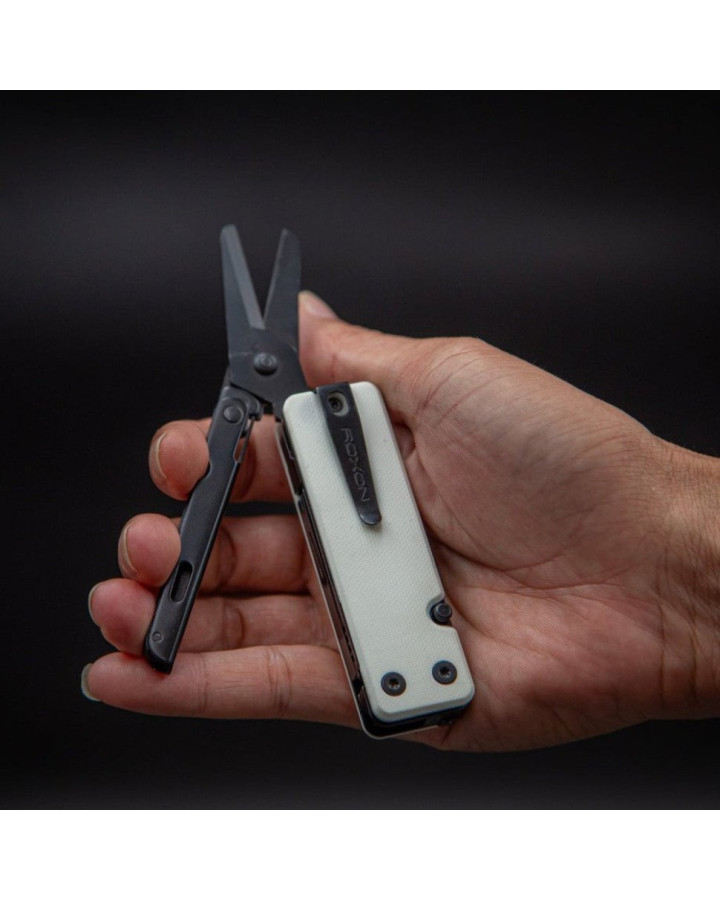 Міні мультитул Roxon KS2E Noir, чорне лезо, білий
