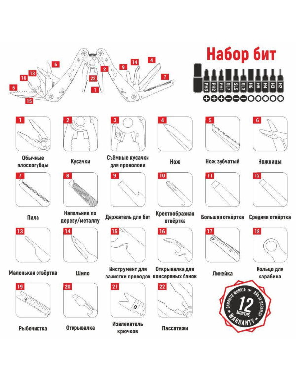 Мультитул Multi Tool Ganzo G204