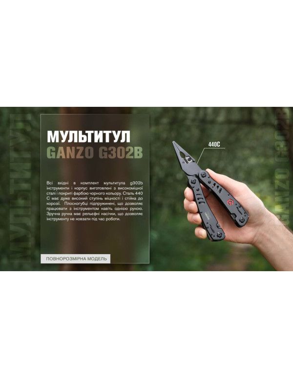 Мультитул Multi Tool Ganzo G302-В
