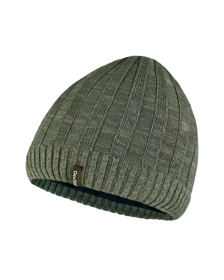 Водонепроникна шапка Dexshell Heathered Rib Knit Beanie, onesize (56-58 см), хакі