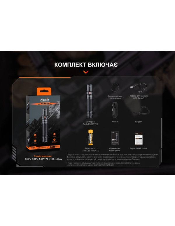 Ліхтар ручний Fenix PD36R V2.0