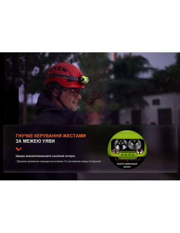 Ліхтар налобний Fenix WH23R з безконтактним датчиком