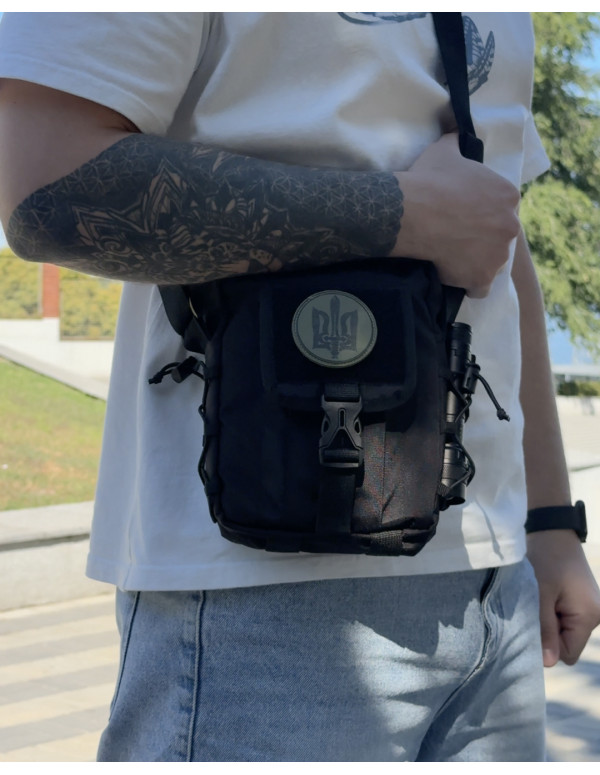 Чоловіча універсальна сумка Flint, чорна