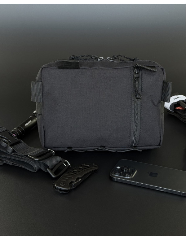 Чоловіча універсальна сумка Grid, чорна