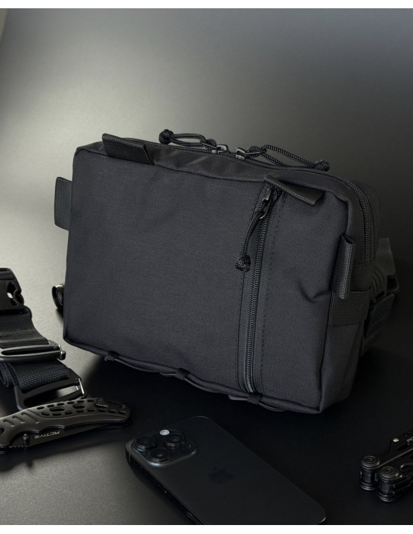 Чоловіча універсальна сумка Grid, чорна