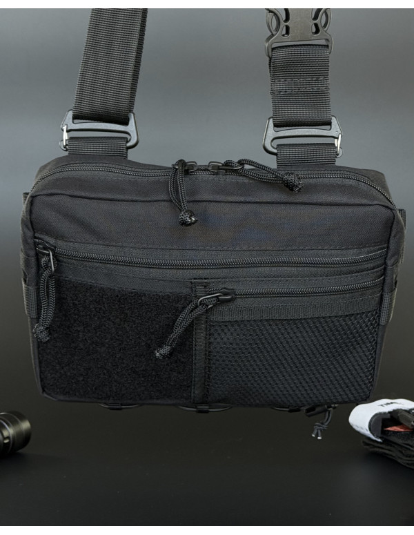 Чоловіча універсальна сумка Grid, чорна