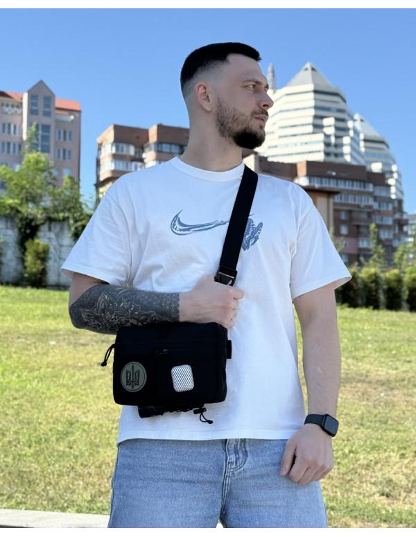 Чоловіча універсальна сумка Grid, чорна