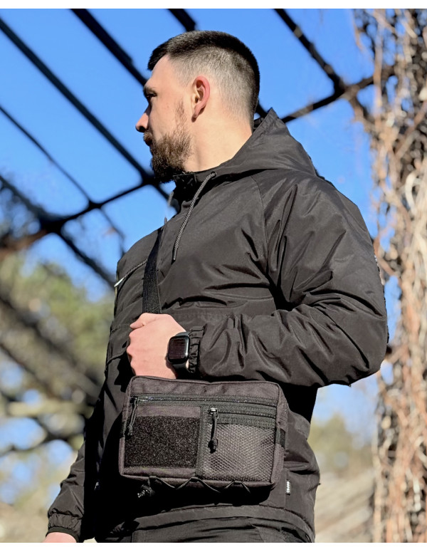 Чоловіча універсальна сумка Grid, чорна