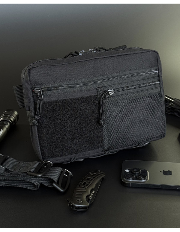 Чоловіча універсальна сумка Grid, чорна
