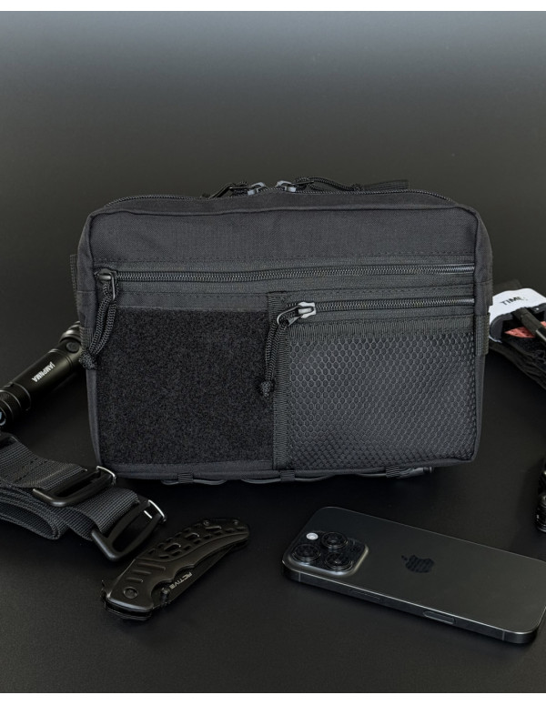 Чоловіча універсальна сумка Grid, чорна