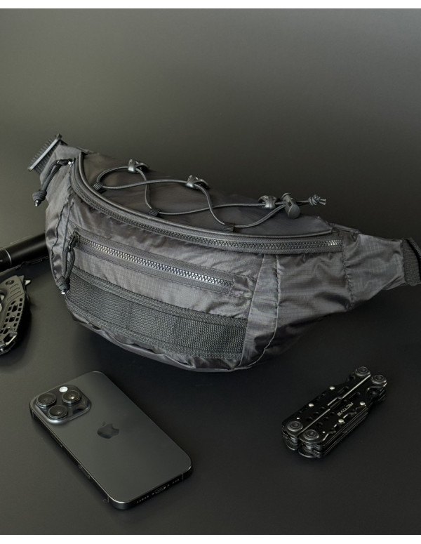 Чоловіча бананка/поясна сумка Hawk, чорна