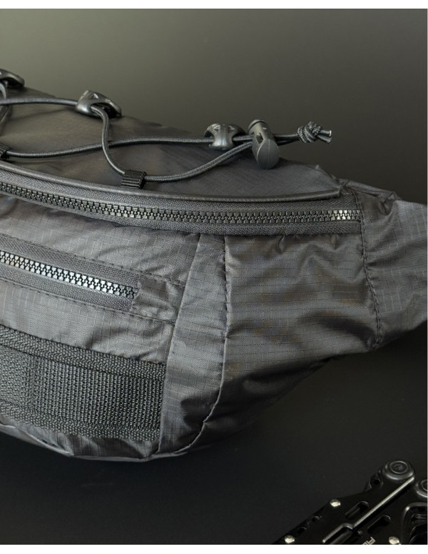 Чоловіча бананка/поясна сумка Hawk, чорна