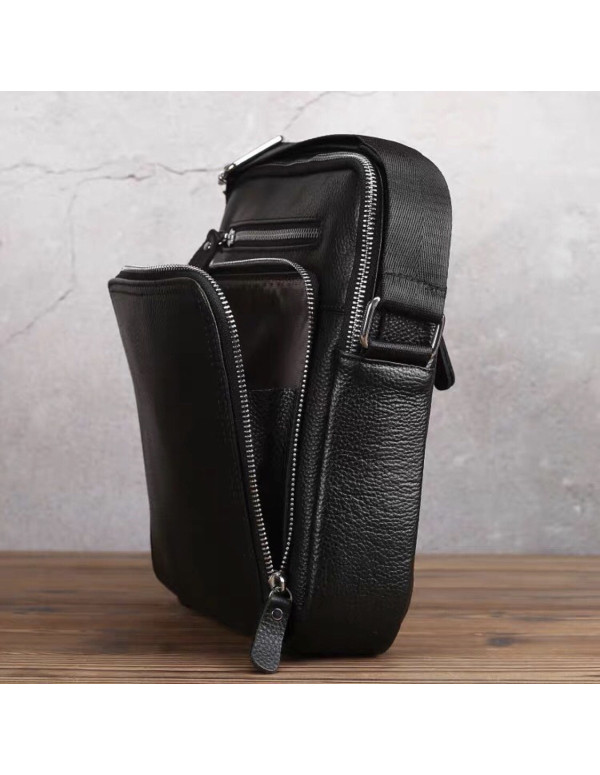 Шкіряна чоловіча сумка-барсетка Imperia, чорна