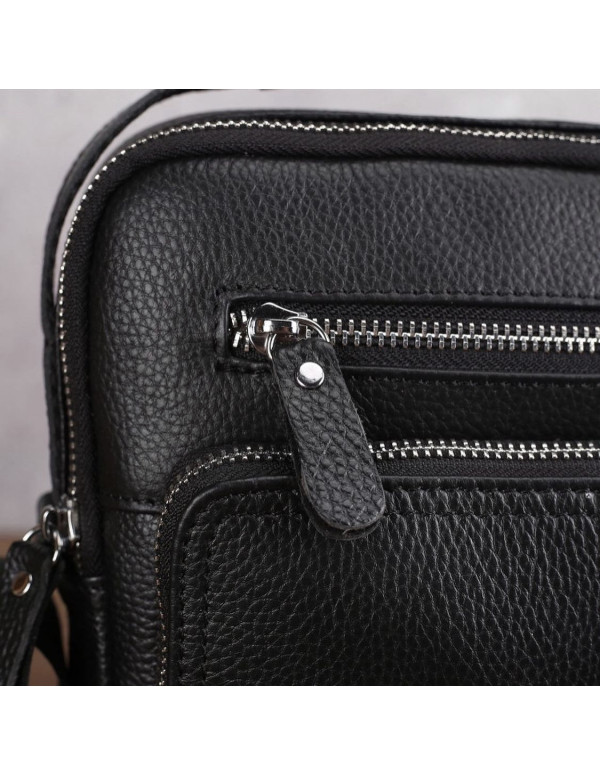 Шкіряна чоловіча сумка-барсетка Imperia, чорна