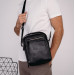 Шкіряна чоловіча сумка-барсетка Carat, чорна