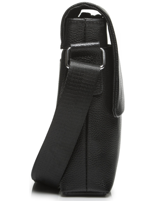 Шкіряна сумка чоловіча через плече Siena,чорна