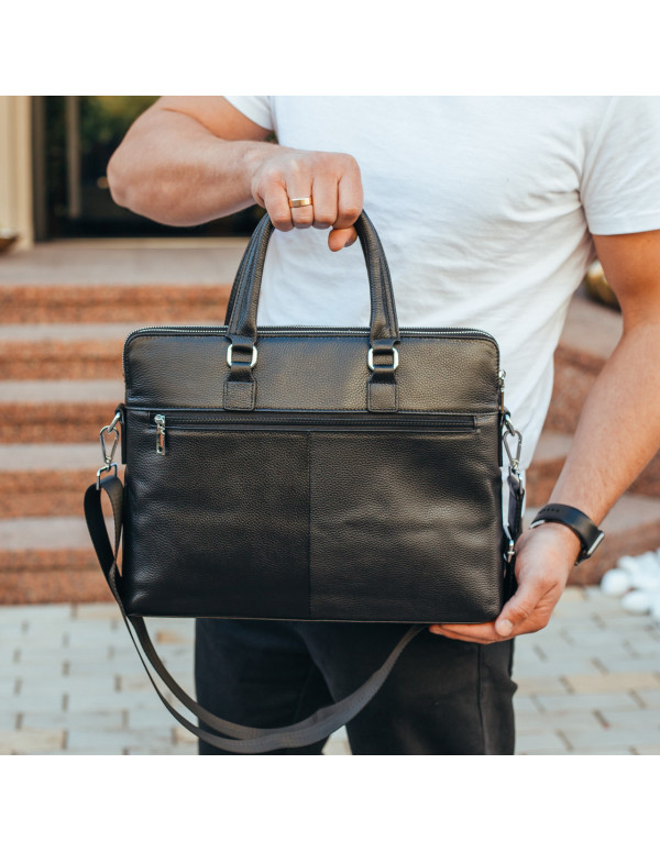 Шкіряний портфель для роботи  Targon,чорний