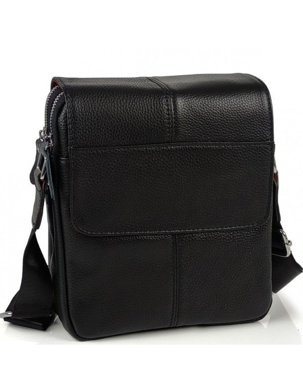 Шкіряна сумка чоловіча 21х24х6, барсетка через плече м'яка, месенджер для гаджетів BEXHILL TD-21334A
