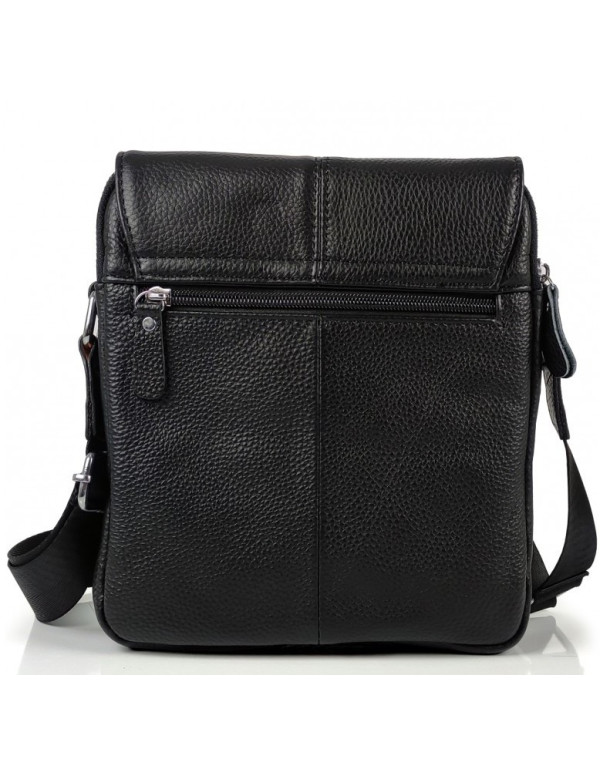 Шкіряна сумка чоловіча 21х24х6, барсетка через плече м'яка, месенджер для гаджетів BEXHILL TD-21334A