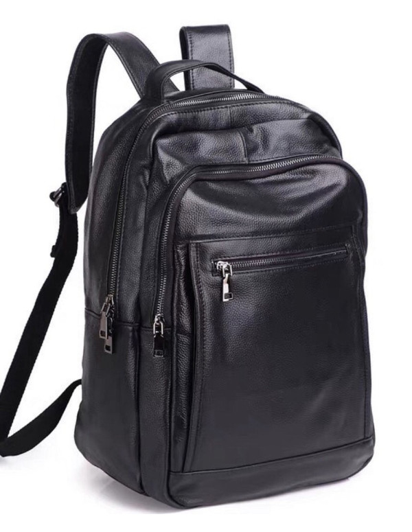 Шкіряний чоловічий рюкзак для ноутбука Sorel, чорний