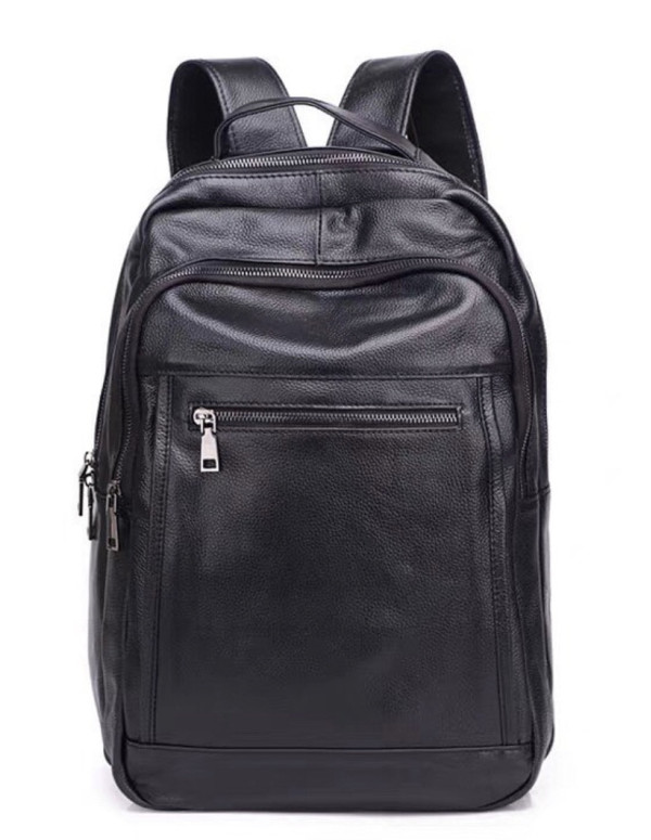 Шкіряний чоловічий рюкзак для ноутбука Sorel, чорний